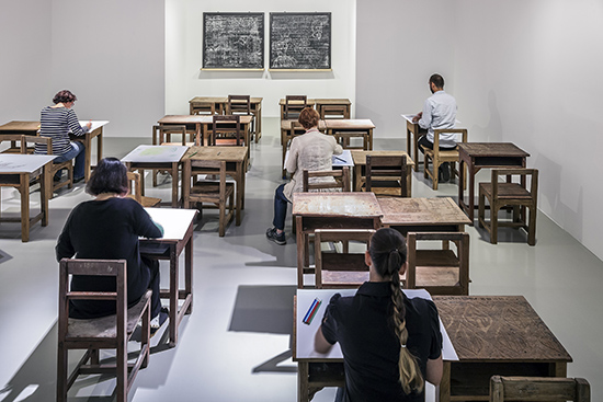 History Class II and Blackboard Drawing I & II, 2014, at ARTER, Istanbul (Photo: Murat Germen)